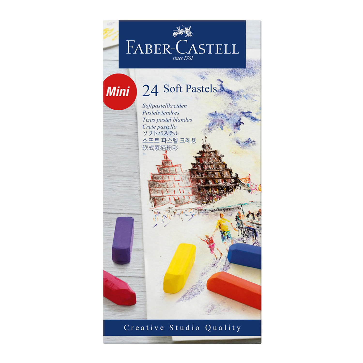edf Set de 24 Soft Pastels Demi-Longueur FABER CASTELL – Image 1