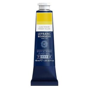 Jaune primaire huile peinture fine Lefranc Bourgeois 40 ml