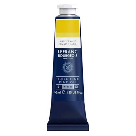 Jaune primaire huile peinture fine – Lefranc Bourgeois, 40 ml Jaune primaire huile peinture fine Lefranc Bourgeois 40 ml