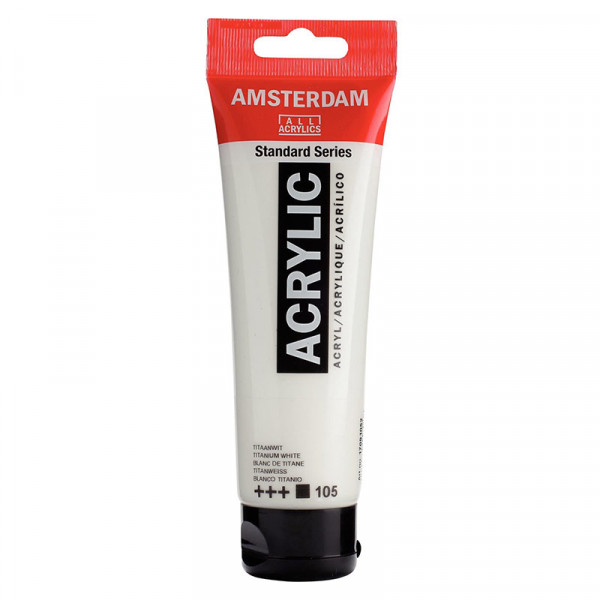 peinture-acrylique-en-tube-blanc-de-titane-105-amsterdam-120ml Peinture Acrylique en tube - Blanc de zinc - 105 - Amsterdam - 120ml – Image 1