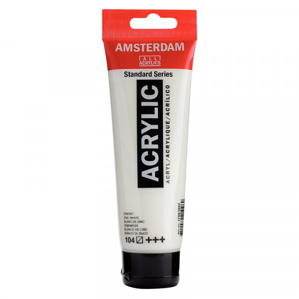 peinture-acrylique-en-tube-blanc-de-zinc-104-amsterdam-120ml Peinture Acrylique en tube - Blanc de zinc - 104 - Amsterdam - 120ml – Image 1