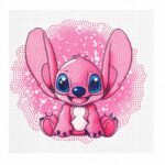 Tableau Diamant Stitch Rose 30x30cm - Broderie Diamant