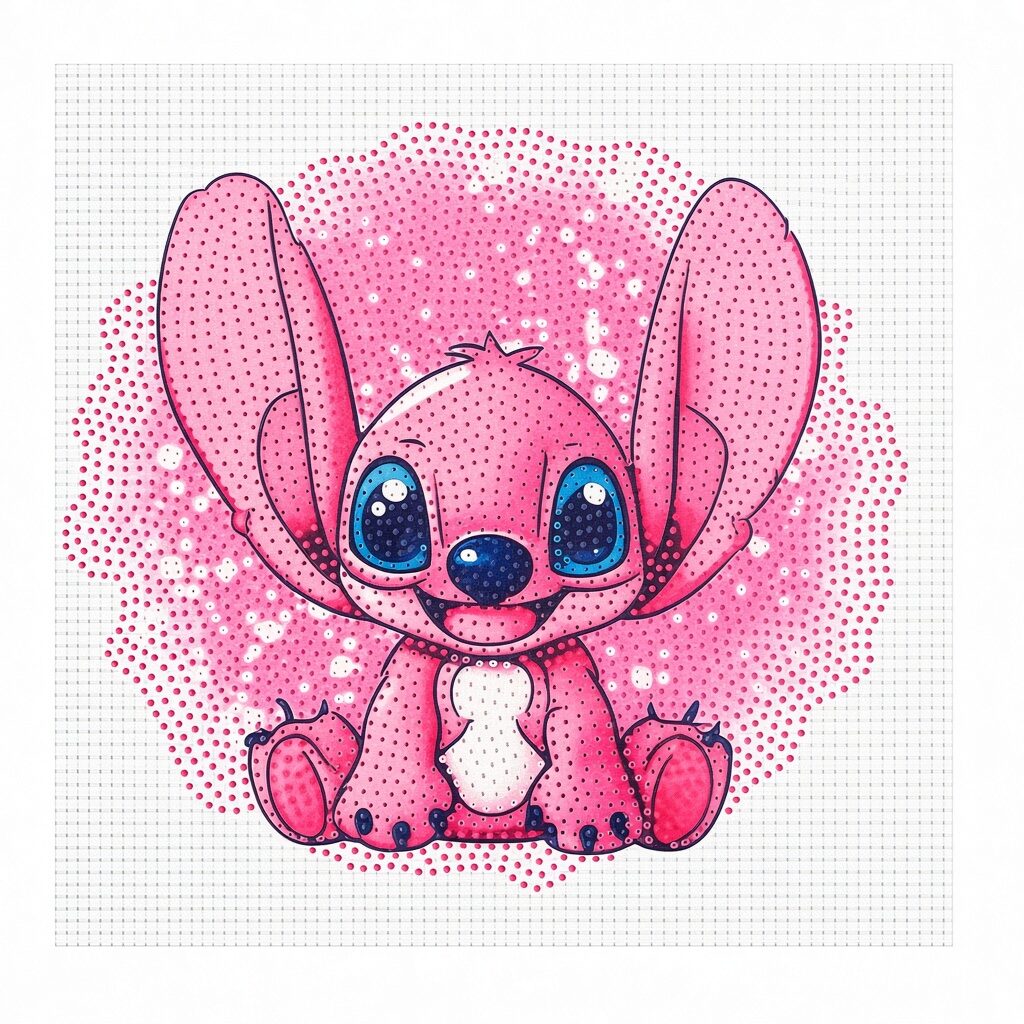 qChmY Tableau Diamant Stitch Rose 30x30cm - Broderie Diamant – Image 1