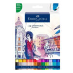 Feutres double pointe Faber-Castell Goldfaber Aqua boîte de 24