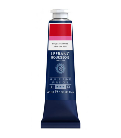 Rouge primaire huile peinture fine Lefranc Bourgeois 40 ml
