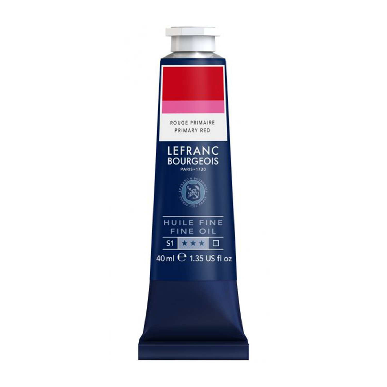 Rouge primaire huile peinture fine – Lefranc Bourgeois, 40 ml Rouge primaire huile peinture fine Lefranc Bourgeois 40 ml