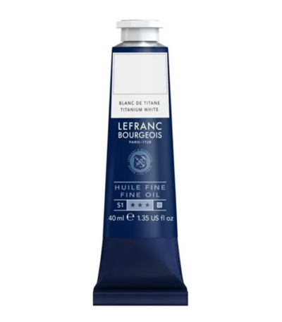 Blanc de titane huile peinture fine Lefranc Bourgeois 40 ml