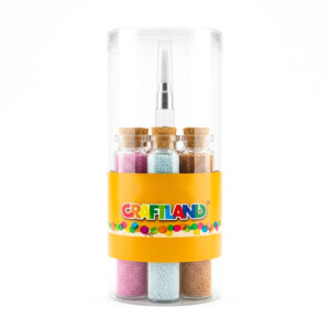 Kit perles caviar Crafiland 10 flacons de 20 g avec pinceau
