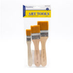 3 pinceaux plats Keep Smiling Art Tools