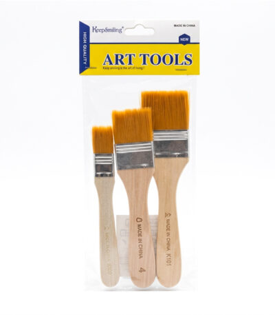 3 pinceaux plats Keep Smiling Art Tools