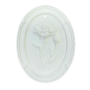 Plaque Décorative Ovale Blanche
