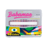 Feutres Babamao 48 couleurs, marqueurs acryliques en boîte