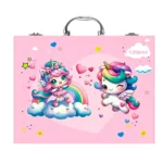 Mallette de Coloriage Unicorne (128 pièces)