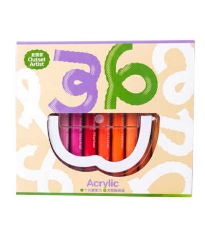 Feutres acryliques 36 couleurs Outset Artist en boîte