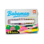 Feutres Babamao 24 couleurs, marqueurs acryliques en boîte