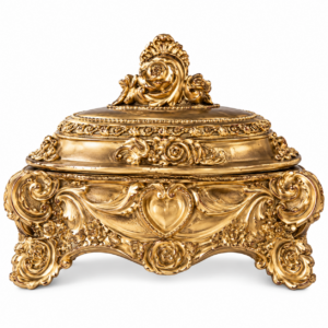 Coffret à bijoux doré rococo style baroque