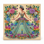 Tableau diamante thème d'une princesse 30x30