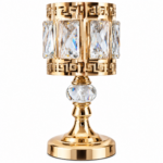 Lampe de table dorée design grec avec cristaux scintillants