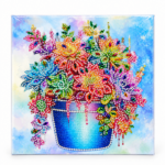 Tableau diamante thème fleurs 30x30