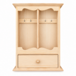 Armoire à clés murale en bois naturel