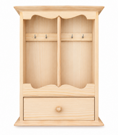 Armoire à Clés Murale en Bois Naturel