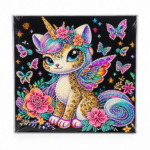 Tableau diamante thème du licorne 30x30