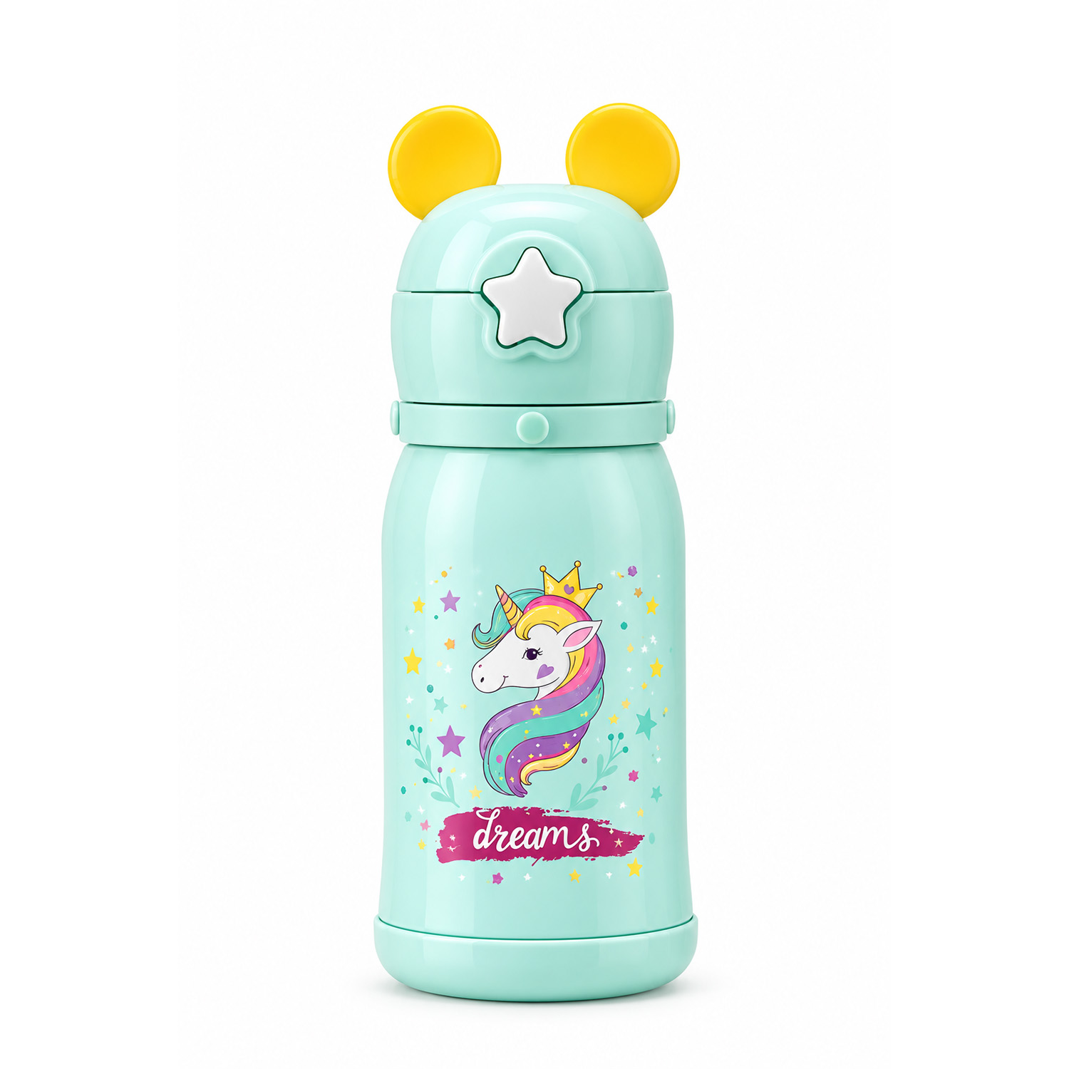 UNICORN 1 Gourde Unicorne en acier inoxydable 500 ml – Turquoise – Image 1