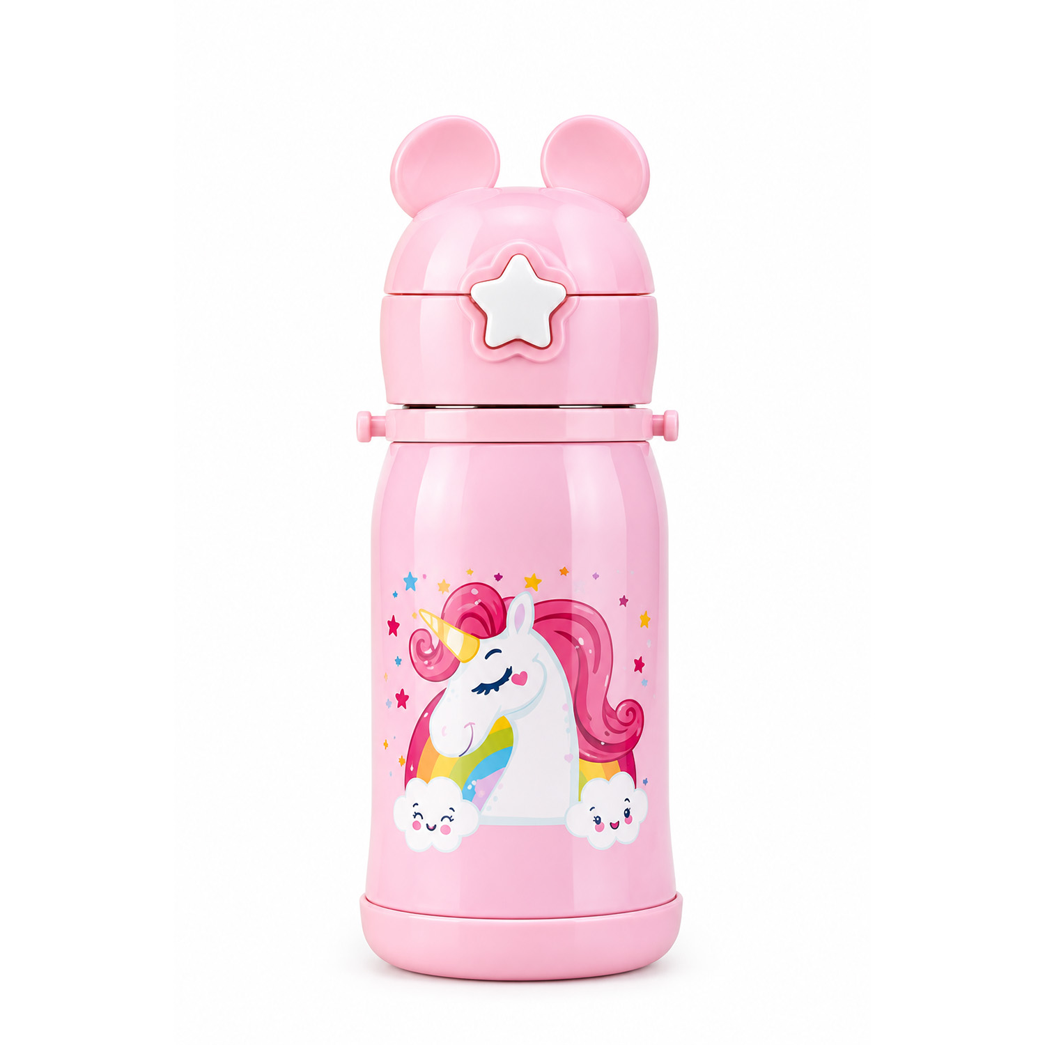 UNICORN 123 Gourde Unicorne en acier inoxydable 500 ml – Rose – Image 1