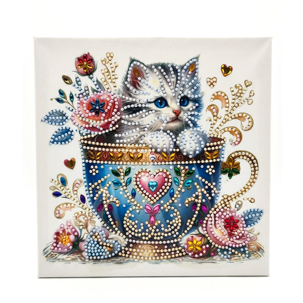chat Tableau diamante thème du chaton 20x20 – Image 1