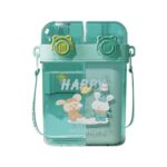 Gourde Kawaii étanche avec double ouverture 780ml Turquoise