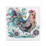 Tableau diamante thème du Coq 20x20