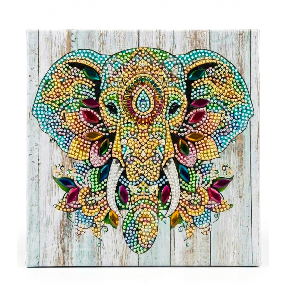 elephant Tableau diamante thème d'un elephant 20x20 – Image 1