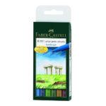Feutre Pitt Artist Pen, Boite de 6, Couleurs Paysage - Faber-Castell