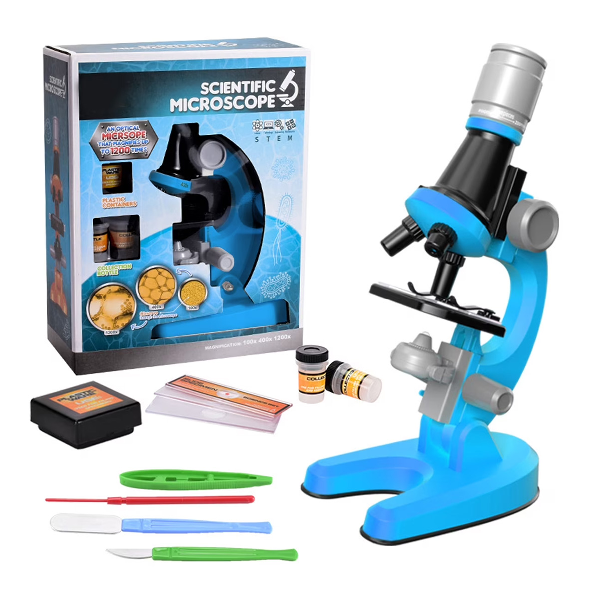 sddsd Ensemble de microscope pour expériences scientifiques pour enfants – Image 1