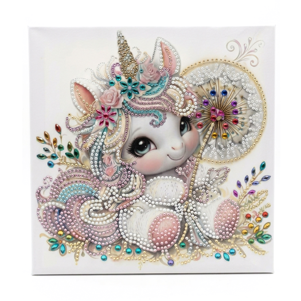 unicorne Tableau diamante thème du unicorne 20x20 – Image 1