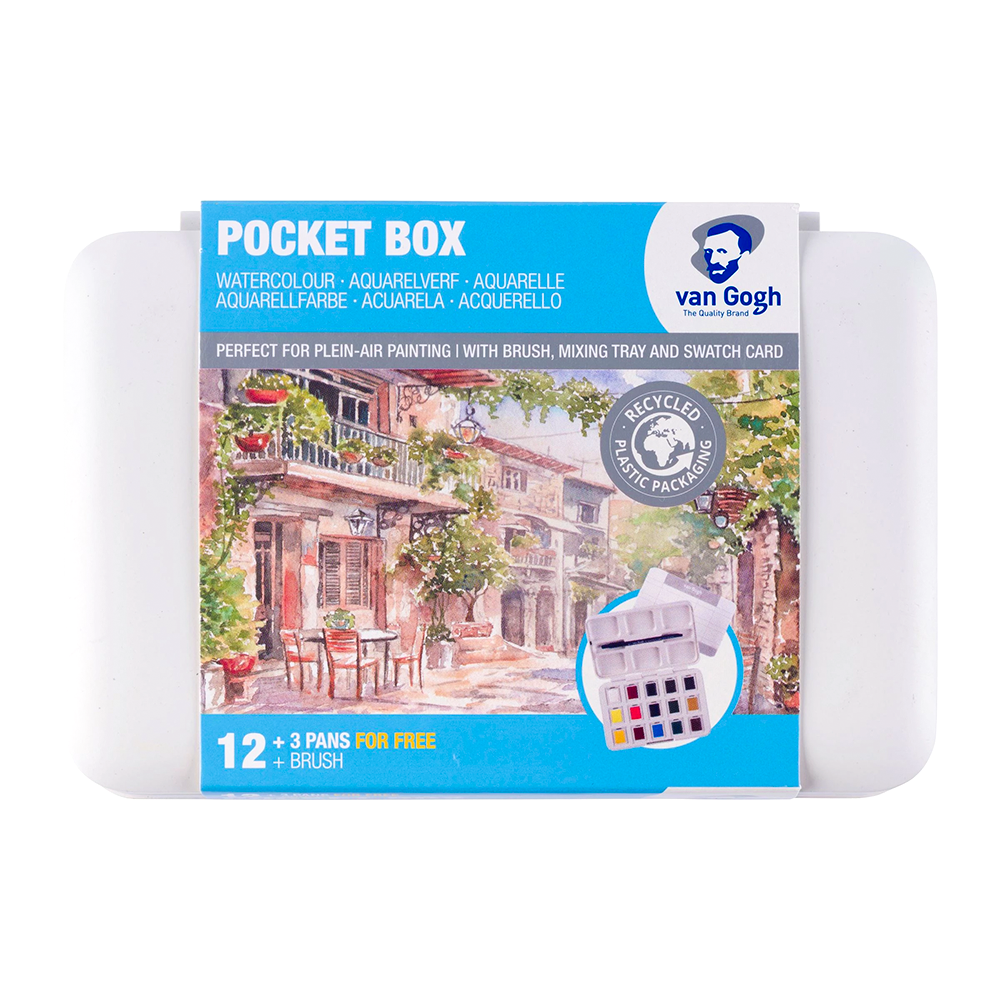 vangiogh Boîte de poche aquarelle : Van Gogh : 12 + 3 demi-poêles – Image 1