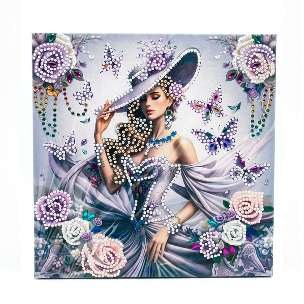 witch 2 Tableau diamante thème d'une femme élégante 30x30 – Image 1